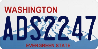 WA license plate ADS2247