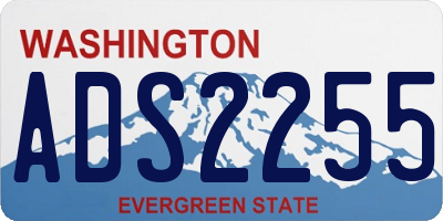 WA license plate ADS2255