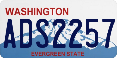 WA license plate ADS2257