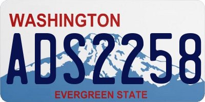 WA license plate ADS2258