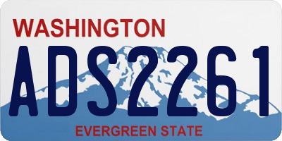 WA license plate ADS2261