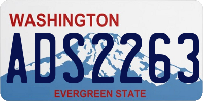 WA license plate ADS2263