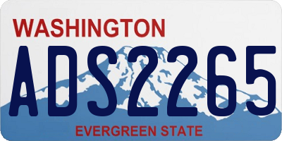 WA license plate ADS2265
