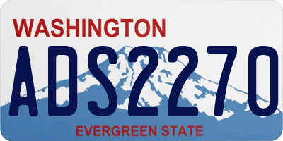 WA license plate ADS2270