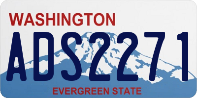 WA license plate ADS2271