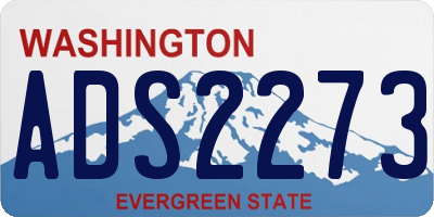 WA license plate ADS2273