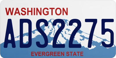 WA license plate ADS2275