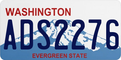 WA license plate ADS2276