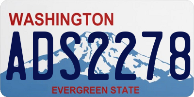 WA license plate ADS2278