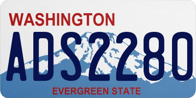WA license plate ADS2280