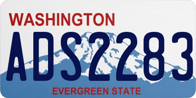 WA license plate ADS2283