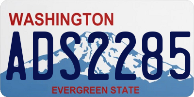 WA license plate ADS2285