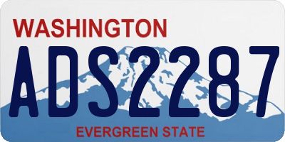 WA license plate ADS2287