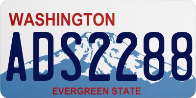 WA license plate ADS2288