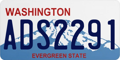 WA license plate ADS2291