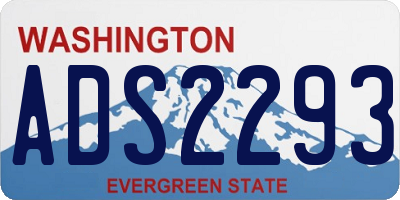 WA license plate ADS2293
