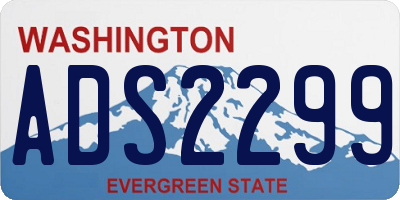 WA license plate ADS2299
