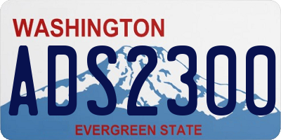 WA license plate ADS2300