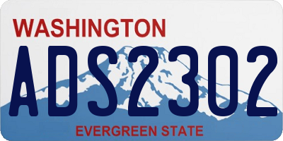 WA license plate ADS2302
