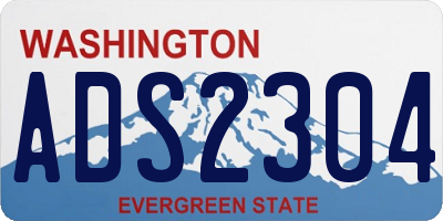 WA license plate ADS2304