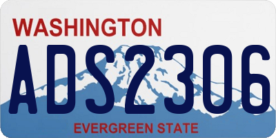 WA license plate ADS2306