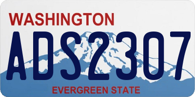 WA license plate ADS2307