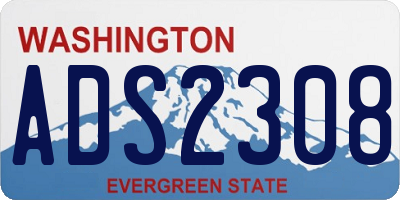 WA license plate ADS2308
