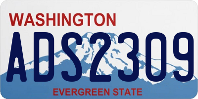 WA license plate ADS2309