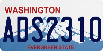 WA license plate ADS2310