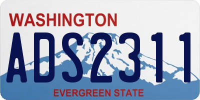 WA license plate ADS2311