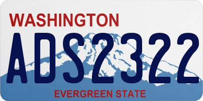 WA license plate ADS2322