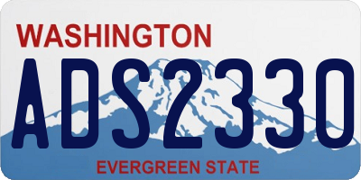 WA license plate ADS2330