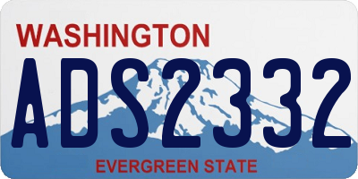 WA license plate ADS2332