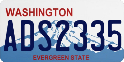 WA license plate ADS2335