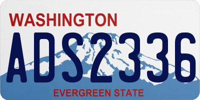 WA license plate ADS2336