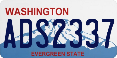 WA license plate ADS2337