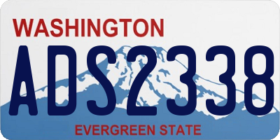 WA license plate ADS2338