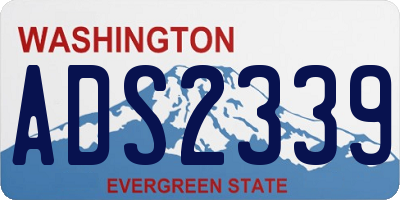 WA license plate ADS2339