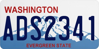 WA license plate ADS2341