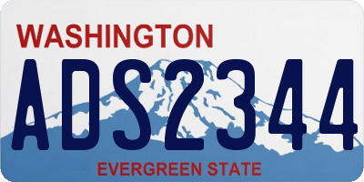 WA license plate ADS2344