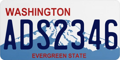 WA license plate ADS2346