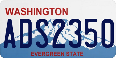 WA license plate ADS2350