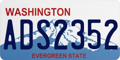 WA license plate ADS2352