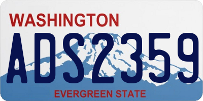 WA license plate ADS2359