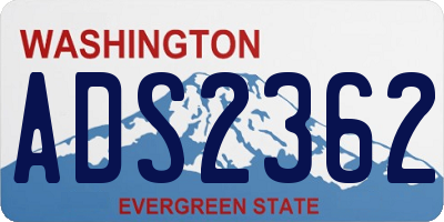 WA license plate ADS2362