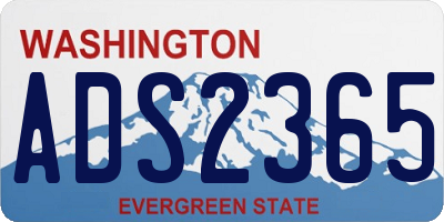 WA license plate ADS2365