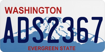 WA license plate ADS2367