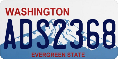 WA license plate ADS2368