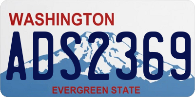 WA license plate ADS2369