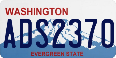 WA license plate ADS2370